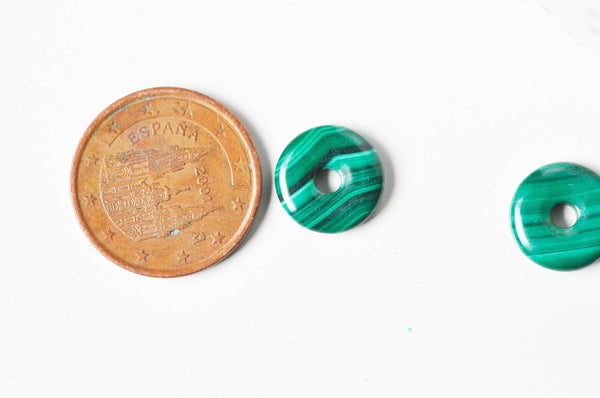 Pendentifdonut malachite, pendentif bijoux,pendentif pierre,bijou pierre, malachite naturelle,pendentif hexagone,12mm G3985