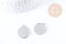 Pendentifs Support cabochon rond acier 304 inoxydable platine 25mm, x1 (G8939)