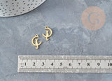 Pendentifs chat en acier 201 doré inoxydable 17.5mm, croissant de lune en forme de chat, création bijou acier doré x1 G4832