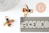 Pendentifs doré abeille émaillé pendentif insecte métal doré 15mm, x5 (G3182)
