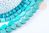 Perle Howlite teintée turquoise foncé naturelle formes mixtes 5-30mm,le fil de 40cm, x1 (G7513)