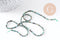 Perle Jaspe turquoise africaine naturelle 2mm,x1 fil de 39cm (G1541)