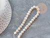 Perle Ronde eau douce naturelle blanc 6~8mm, perle de culture , fil de 17cm, x1 (G9149)