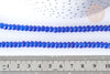 Perle Rondelle Jade de Malaisie teinté facettée bleu roi 6x4mm, création bijoux pierre, le fil de 37.5cm (G7872)