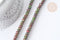Perle Rondelle Jaspe de sésame teintée facettée vert rouge 6x4mm, le fil de 37.5cm (G7869)