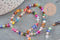 Perle abacus cristal multicolore 3x4mm, x1 fil de 39cm (G2749)