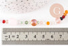 Perle abacus cristal multicolore, perle abacus, perle cristal,Perles verre,2.5-13mm, fil de 40cm , x1 (G2497)