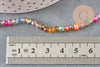 Perle abacus cristal multicolore, perles bijoux, perle abacus, perle cristal,Perles verre, fil de 130 perles ,3x4mm, x1 (G2749)
