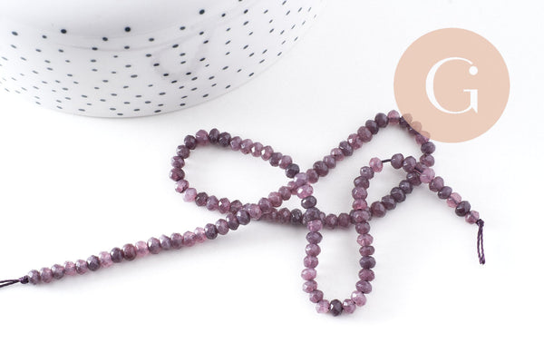 Perle abacus jade gris,perle jade,pierre naturelle,jade naturel, pierre, facette, jade, 4x2mm,fil 35cm (G4636)