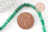 Perle abacus jade naturel teinté vert clair 4x2mm, x1 fil de 35cm (G3070)