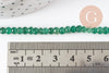 Perle abacus jade naturel teinté vert clair 4x2mm, x1 fil de 35cm (G3070)