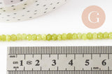 Perle abacus jade naturel vert clair 4x2mm, x1 fil 35cm (G3002)