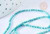 Perle abacus turquoise naturelle 1mm, x1 fil de 30cm (G7224)