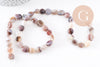 Perle agate Botswana rayée nuggets, perle agate,pierre naturelle,agate naturelle,perle pierre ronde,8-13mm,x1 (G2039)