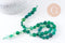 Perle agate nuggets verte, perle agate pierre naturelle,perle pour bijou pierre,10-15mm,fil de 40cm (G3803)