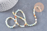 Perle amazonite ronde, perles amazonite, amazonite naturelle,nuggets amazonite,fil de 40cm,4mm x1 (G1538)