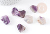 Perle améthyste violette naturel brute roulée,pierre naturelle, litotherapie, Chips amethyste, 18-25mm, x2 (G2967)