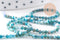 Perle apatite naturelle ronde facette 2mm, x1 fil de 38 cm (G3102)