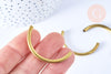 Perle arc de cercle tube laiton brut ~4cm, x2 (G6561)