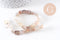 Perle carré agate grise naturelle 8-8.5mm,bijou pierre naturelle,agate naturel,perle pierre,x1 fil de 20-25 perles (G5878)