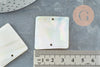 Perle carrée nacre blanche naturelle,perle nacre carré,nacre naturelle coquillage blanc, 34mm, x2 G1056