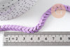 Perle chevron hématite colorée violet synthétiques 7mm, création bijoux pierre, x1 le fil de 40cm (G6898)