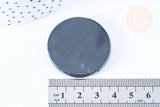 Perle disque agate noire 40mm,perle pierre, x1 (G6456)