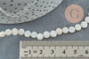 Perle disque nacre coquillage blanc naturel 6mm, x1 fil de 39cm (G5580)