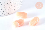 Perle en acrylique rose 25mm imitation pierre, x5 G6797