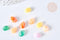 Perle goutte acrylique transparent multicolore 10mm, x10 (G7272)