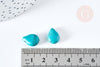 Perle goutte howlite turquoise, howlite naturelle, perle turquoise, perle pierre, 14mm, x10 (G1556)