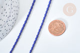 Perle grain de riz howlite naturelle teintée bleu roi, bijou en pierre naturelle, howlite naturelle, perle en pierre, fil de 50cm (G7260)