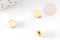 Perle hexagone laiton doré 18k,perle hexagone, sans nickel,creation bijoux, perle géométrique,5mm, x10 G0865