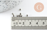 Perle intercalaire ronde laiton platine 3mm, x10g (G10027)