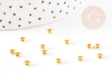 Perle intercalaire rondelle laiton doré 4mm, x 10 20 50 100 (G3141)