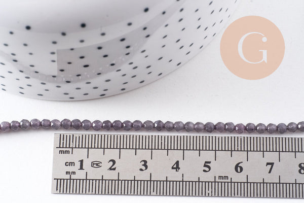 Perle jade gris,perle jade,pierre naturelle,jade naturel, pierre, facette, jade, 4mm,fil de 38cm (G1124)