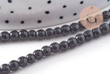 Perle jade noir, fourniture créative, perle jade,pierre naturelle,jade naturel, pierre, facette,jade,4mm,fil de 36.5 cm x1 (G0615)