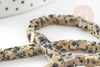 Perle jaspe dalmatien, perle carrée jaspe tacheté,pierre naturelle,perles jaspe pierre, fil de 94 perles, 4mm, x1 (G1650)