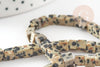Perle jaspe dalmatien, perle carrée jaspe tacheté,pierre naturelle,perles jaspe pierre, fil de 94 perles, 4mm, x1 (G1650)