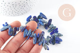 Perle longue lapis Lazulis naturel 13-25mm, (G3441)