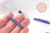 Perle longue lapis Lazulis, pierre naturelle,lapis naturel, pierre rectangle, x5 (G2711)
