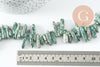 Perle longues en jaspe vert naturel, des perles en pierre pour creation de bijoux en pierre naturelle,13-22mm,fil de 38cm, X1 (G3525)