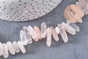 Perle ovale quartz rose naturel 13-22mm, x1 fil de 22cm (G1475)