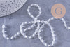 Perle ovale verre facetté transparent 6x4mm, x1 fil de 38cm (G10584)