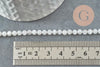 Perle pierre de lune naturelle facette 3.5-4mm, x1 fil de 40cm (G4657)
