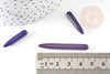 Perle pointe howlite violette, howlite naturelle, perle violette, perle pierre, x10 perles ou x1 fil de 80 (G1495)