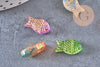 Perle poisson verre multicolore 15.5mm, x10 (G10822)