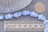 Perle porcelaine bleu tendre coeur irisé, perle céramique, 16mm, x20 (G3972)