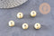 Perle porcelaine jaune pâle, perle ronde, création bijoux, 11m, x5 (G1370)