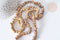 Perle porcelaine ronde émail marron irisée 6~6,5mm, 1x fil de 64cm (G7881)
